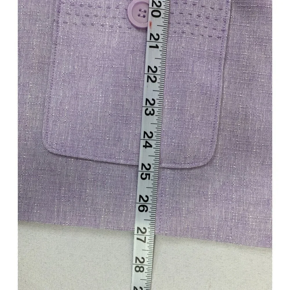 Alfred Dunner Women's Lavender Blazer Top